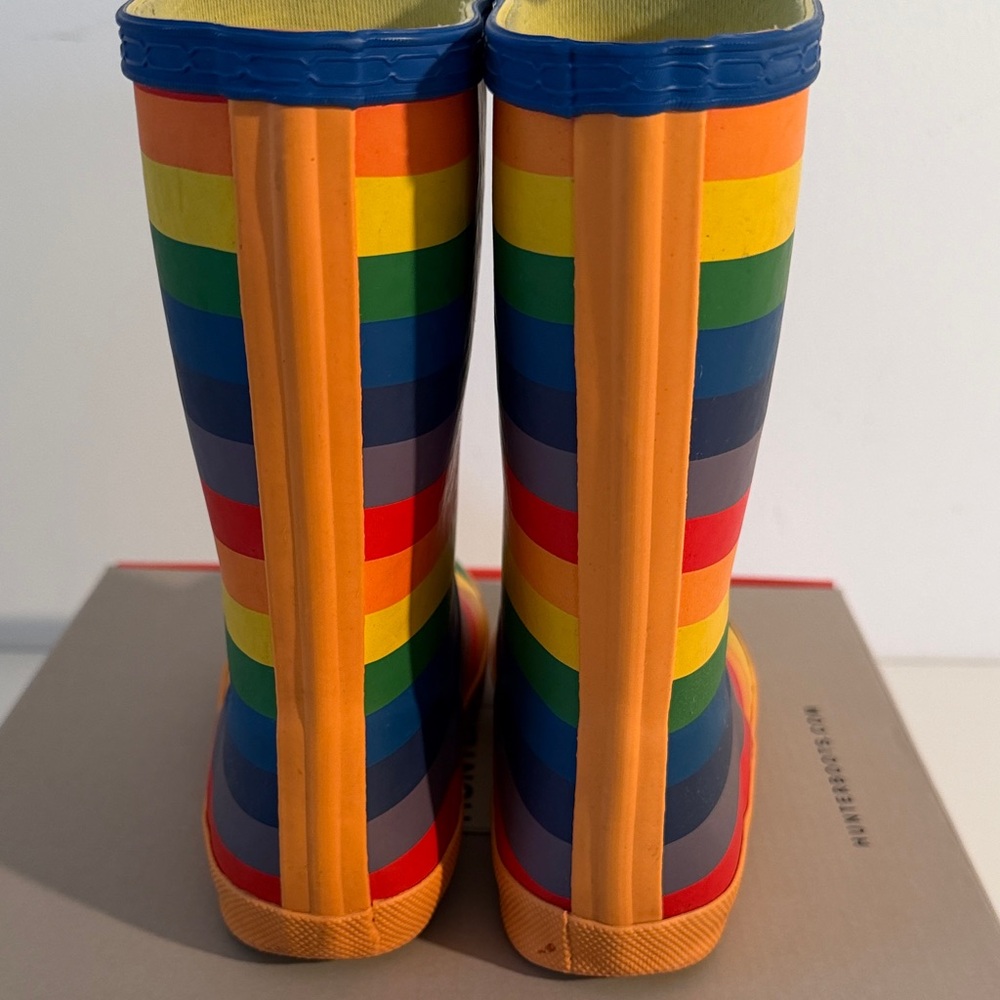 Hunter Kids' Multicolor Striped Boots - Girls Sz 1. Include Sherpa Lining. - Picture 4 of 7